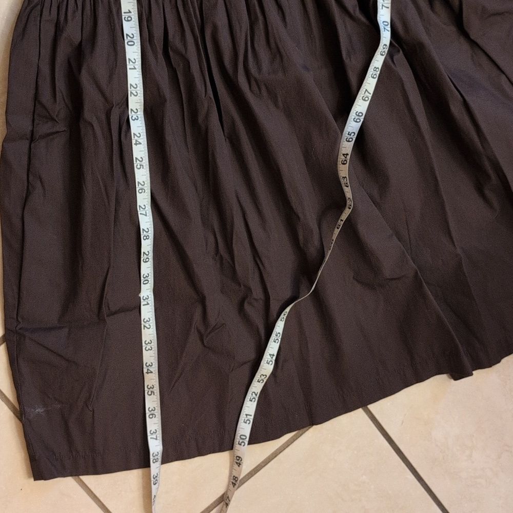 NWT Madewell The Melody Smocked Mini Dress Roasted Chicory Brown Size XL - Picture 10 of 13